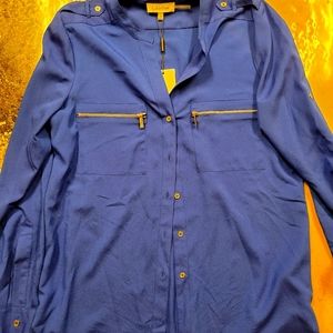 Blue button down dress shirt